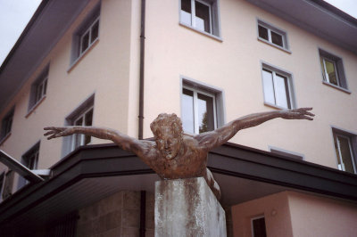 Another work of contemporary art in the center of Vaduz along Staedtle Street.