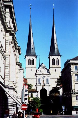 The Gothic spires of Hofkirche date from 1504 and 1625.