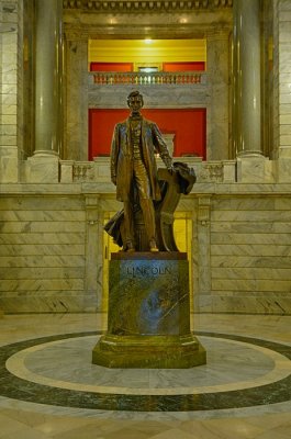 Statue of Lncoln in the Rotunda Directly Under the Dome