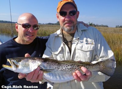 Bob & Mike with a nice 5 lb. Spotted Sea Trout