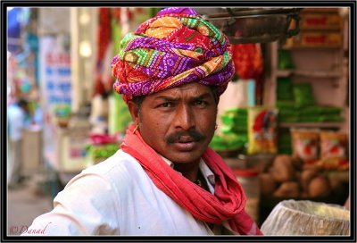 A Villager in the Bazaar - Bundi.