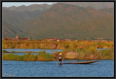 End of afternoon on Inle Lake.