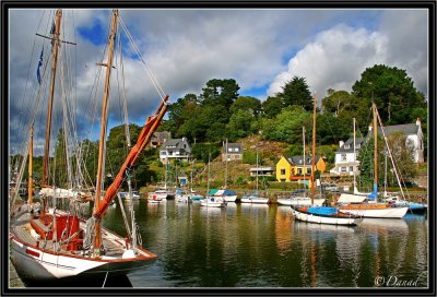 Pont-Aven. The harbor on Aven River.