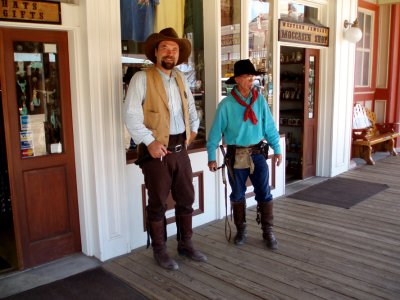 Gunslingers waiting for a fight in Tombstone