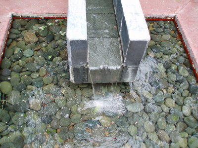 A waterfall at the Heard Museum