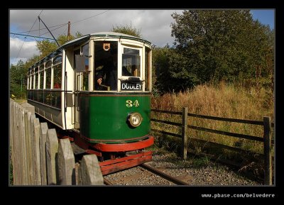 Tram #34 near Crossing, Black Country Museum