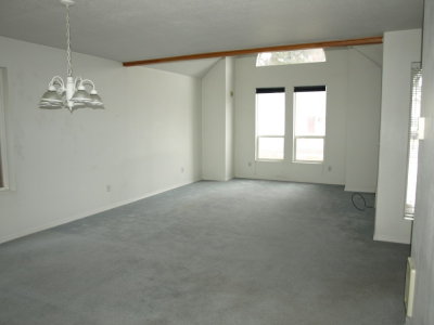 large open living and dining room