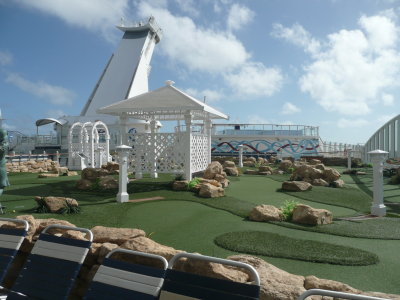 Mini Golf Course on the top deck
