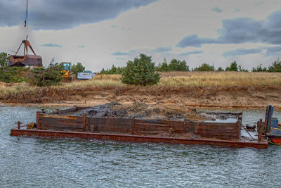 Arriving at the disposal site in Sweetheart Creek