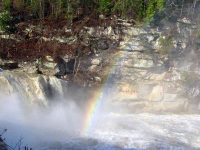 falls and rainbow