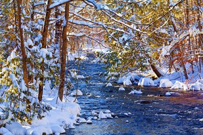 Fall River In Winter 32630