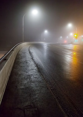 Beckwith Street Bridge On A Foggy Night 20130113