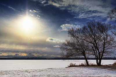 Frozen Lower Rideau Lake 20130122