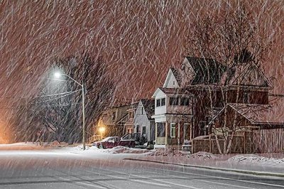 Snow At Night 20130208