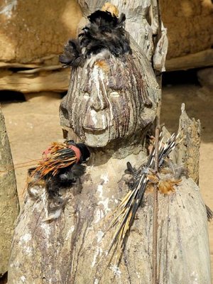 Fetish in the compound of healer and soothsayer Sib Tadjalt  (Lobi) in Kerkera, Burkina Faso.