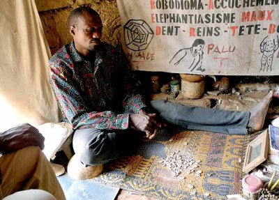 Healer and soothsayer Kone Hamadou in Nafona (Gouin tribe), Burkina Faso.