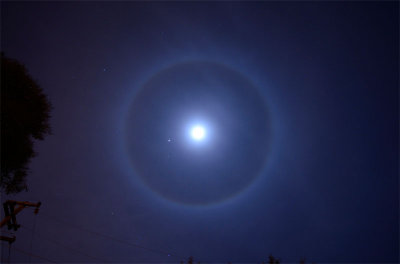 Moon Halo with close Jupiter