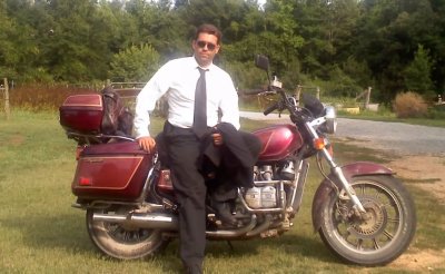 Posing with the GL1100 before my accident.