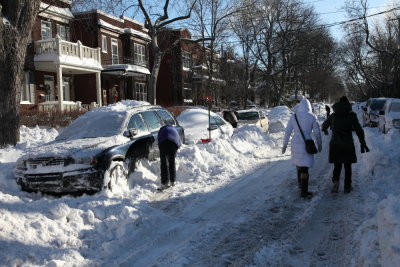 Le dneigement des voitures