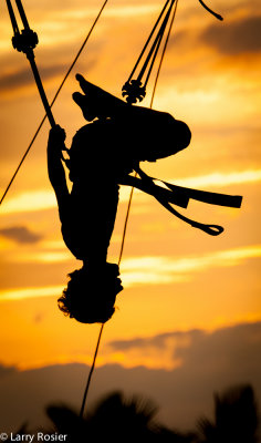 Acrobatist at Sunset