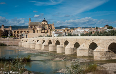 Cordoba and Puente Romano Bridge Spanning the Guadalquivir River