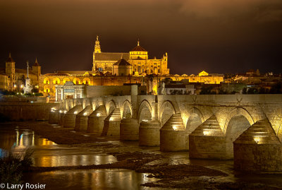 Cordoba and Puente Romano Bridge Spanning the Guadalquivir River
