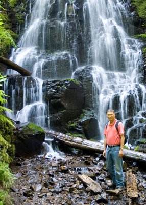 Dad at the Waterfall