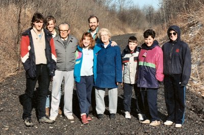 1980s  Family walk in Dundas Conservation area
