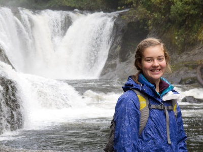 Heidi with middle falls