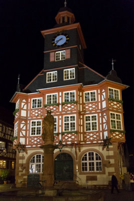 Heppenheim Rathaus at night