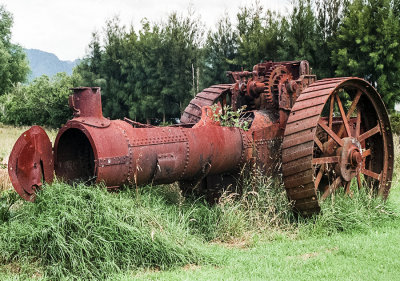 retired logging tractor