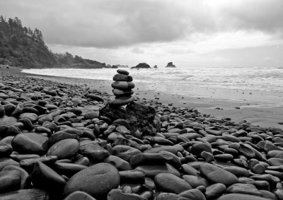 cairn at the coast