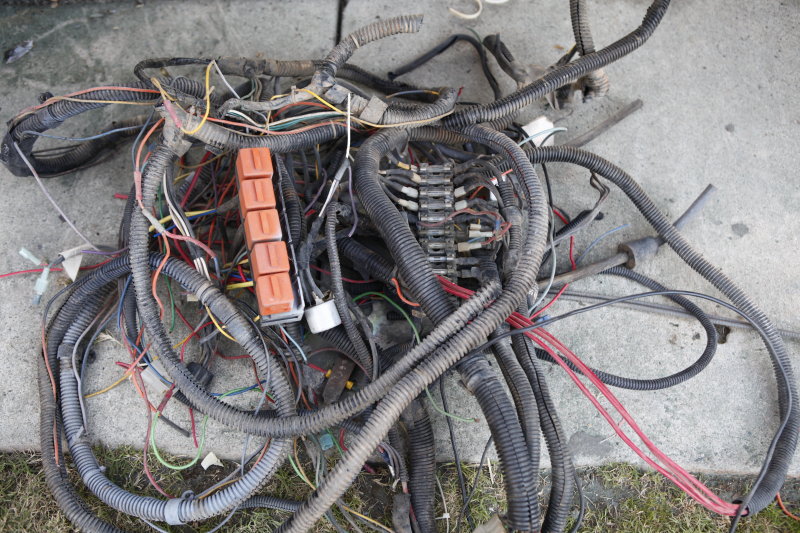 Old wiring harness out