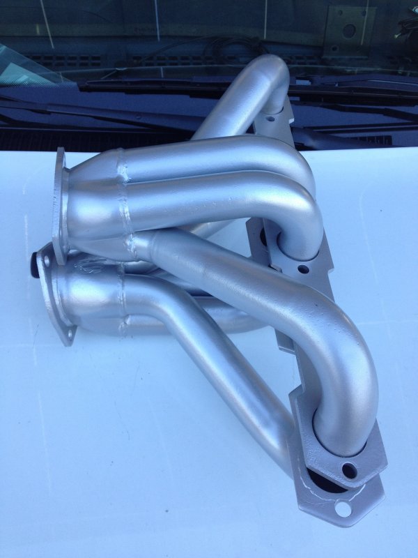 Headers blasted and coated