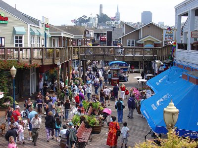 Crowds at Pier 39