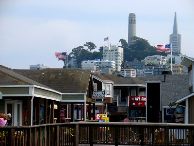 Coit Tower and the Transamerica Building