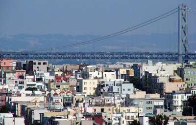 Bay Bridge from Lombard Street