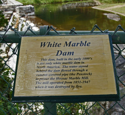 White Marble Dam in North Adams off Rt 2 At Natural Bridge St Park