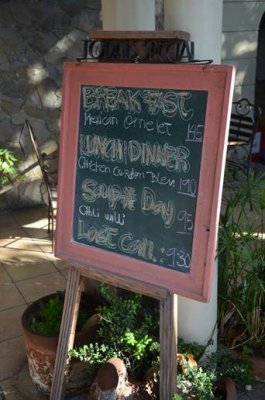 Menu for the day