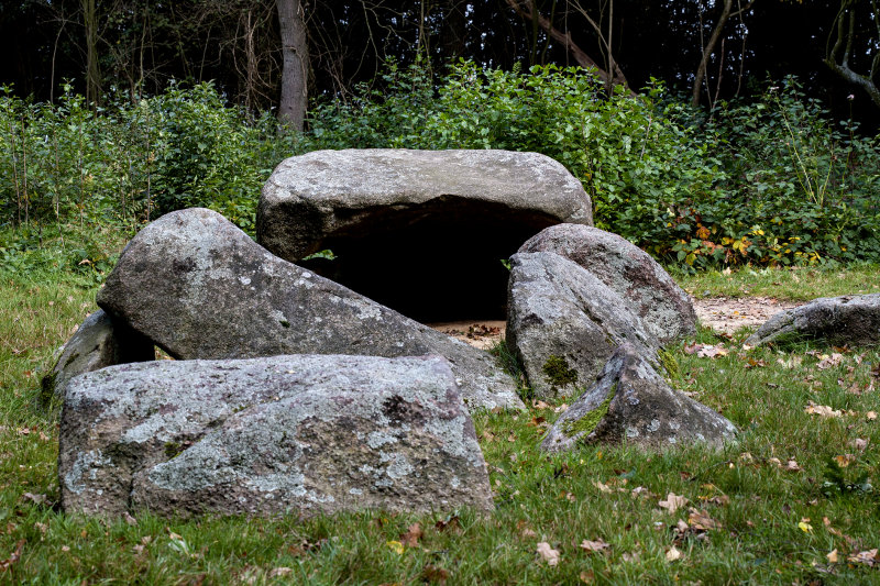 Megalithic tombe, Dolmen, Hunebed D24, Bronneger ZW, Drenthe Netherlands