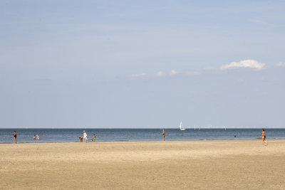 The beach of Renesse, Zeeland Netherlands. A tribute to Hopper