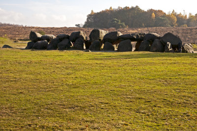 Megalithic tombe, Dolmen Hunebed D53 Havelte West #2, Drenthe Netherlands