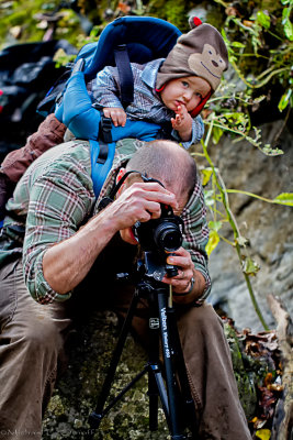 Helping Dad Get the Shot
