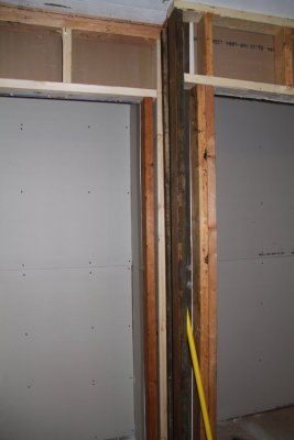 Spare Room Closets Framed and Drywalled_120512