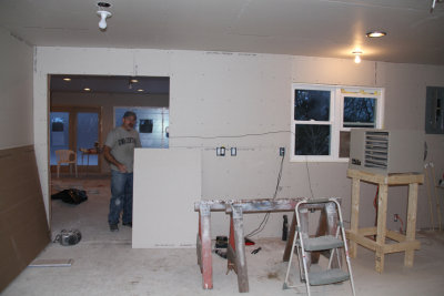 Drywall Man and the Kitchen