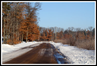 Winter Wisconsin Road