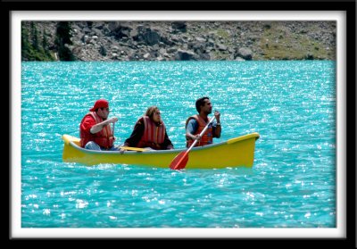 Canoe on Moraine Lake