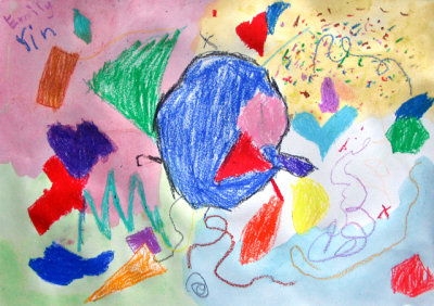 abstract painting, Emily Yin, age:5.5