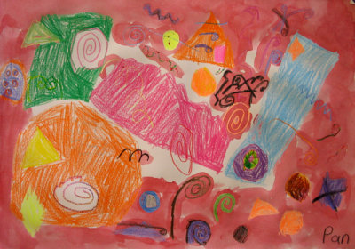 abstract painting, Gu Pan En, age:5.5