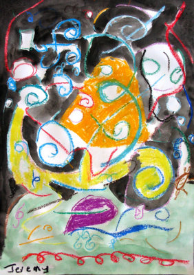 abstract painting, Jeremy, age:8.5